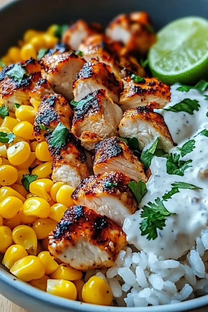 Street Corn Chicken Rice Bowl